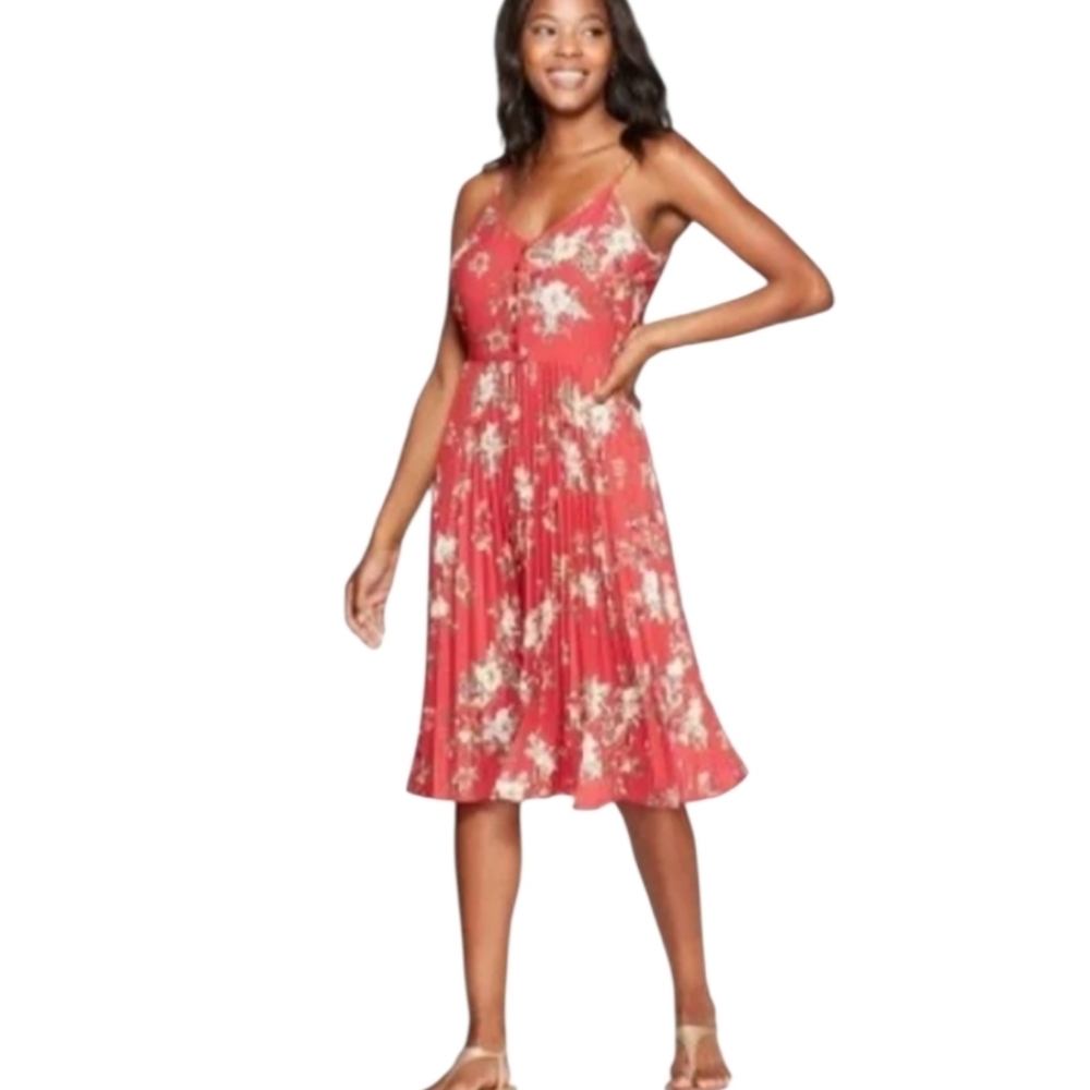 Women's Xhilaration Floral Print Midi Length Dress Sz Small
